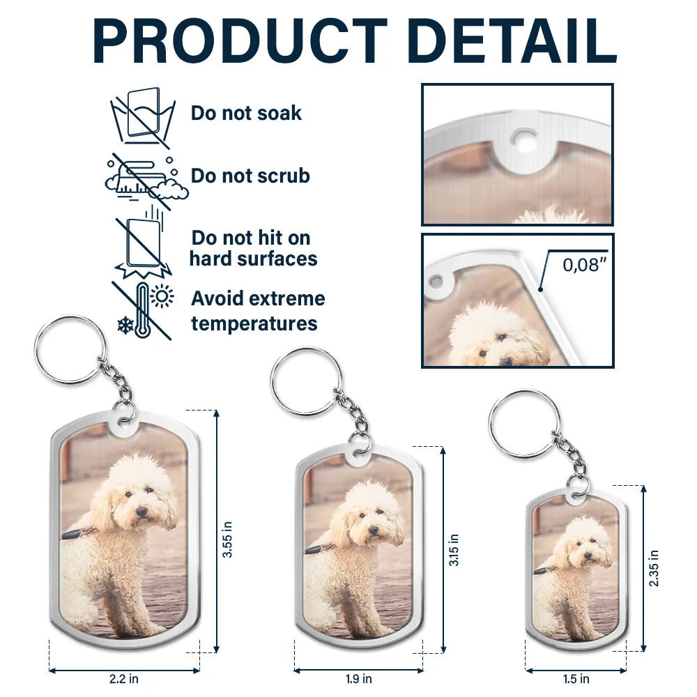 Custom Photo Memorial When Tomorrow Starts - Personalized Aluminum Keychain-Artloverhouse