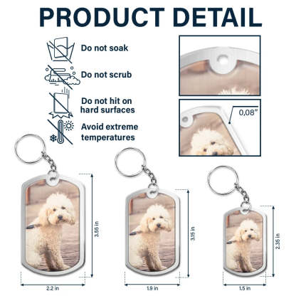 Custom Photo Memorial When Tomorrow Starts - Personalized Aluminum Keychain-Artloverhouse