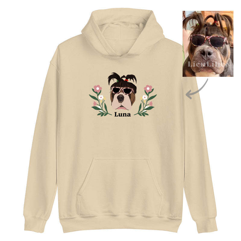 [Copy]Personalized Pet Portrait Embroidery Sweatshirt Hoodie T-shirt