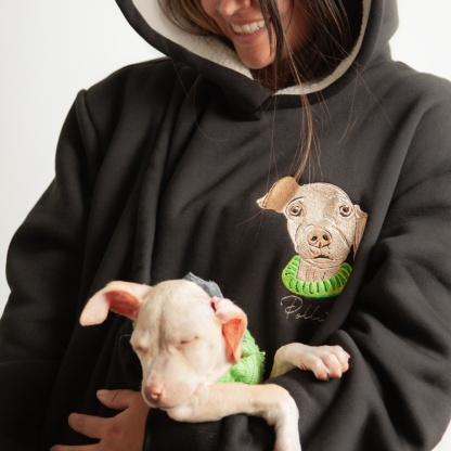 Custom Pet Color Embroidered Sweatshirt T-Shirt - Multiple Pet Portraits Available