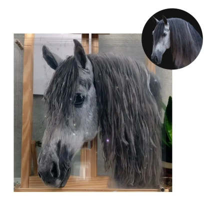 Custom 3D Glass Painting Pet Painting Cat/Dog Portrait Art-Artloverhouse