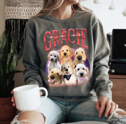Custom Photo Vintage Tee For Pet Lover-Artloverhouse