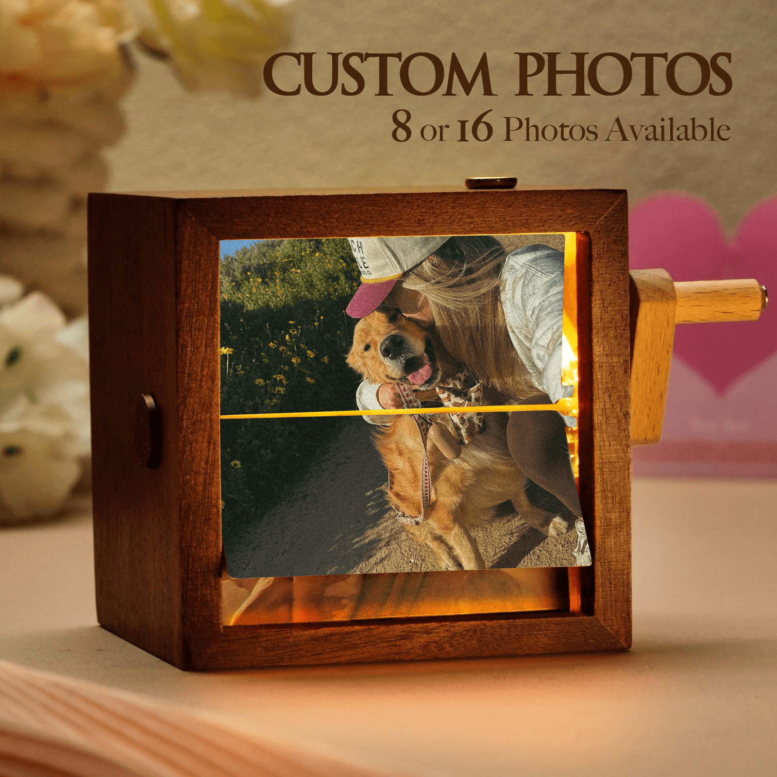 📽️ Custom Photos Hand-Crank Flipbook Box – Capture Your Furry Memories in Motion 🐾
