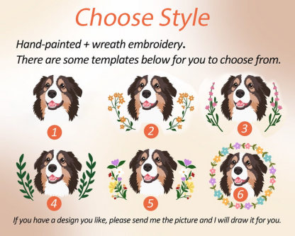 Personalized Pet Portrait Embroidery Sweatshirt Hoodie T-shirt