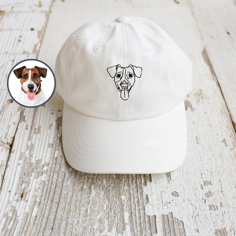 Custom EMBROIDERED Pet Hat Using Pet Photo Personalized Dog Hat
