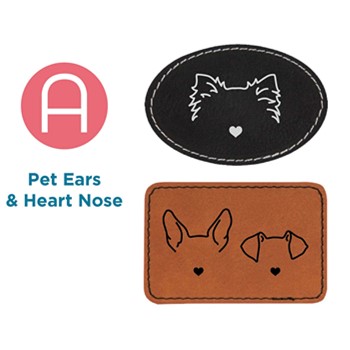 Custom Dog Ear or Cat Ear Outlines Engraved Patch Baseball Hat
