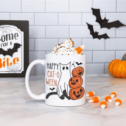 Personalized Cat Dog Photo Mug Halloween, Custom Pet Mug, Customized Gift for Halloween