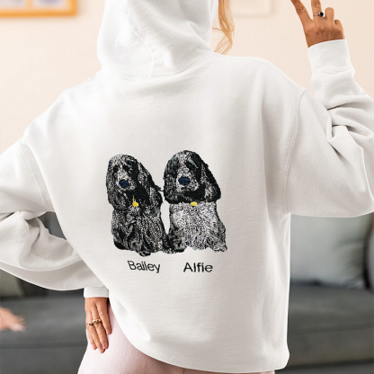 Custom Pet Embroidered T-shirt Sweatshirt Hoodie