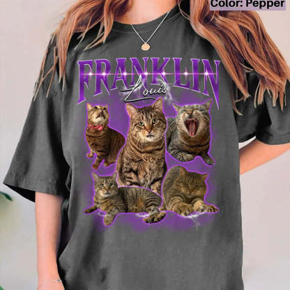 Custom Photo Vintage Tee For Pet Lover-Artloverhouse