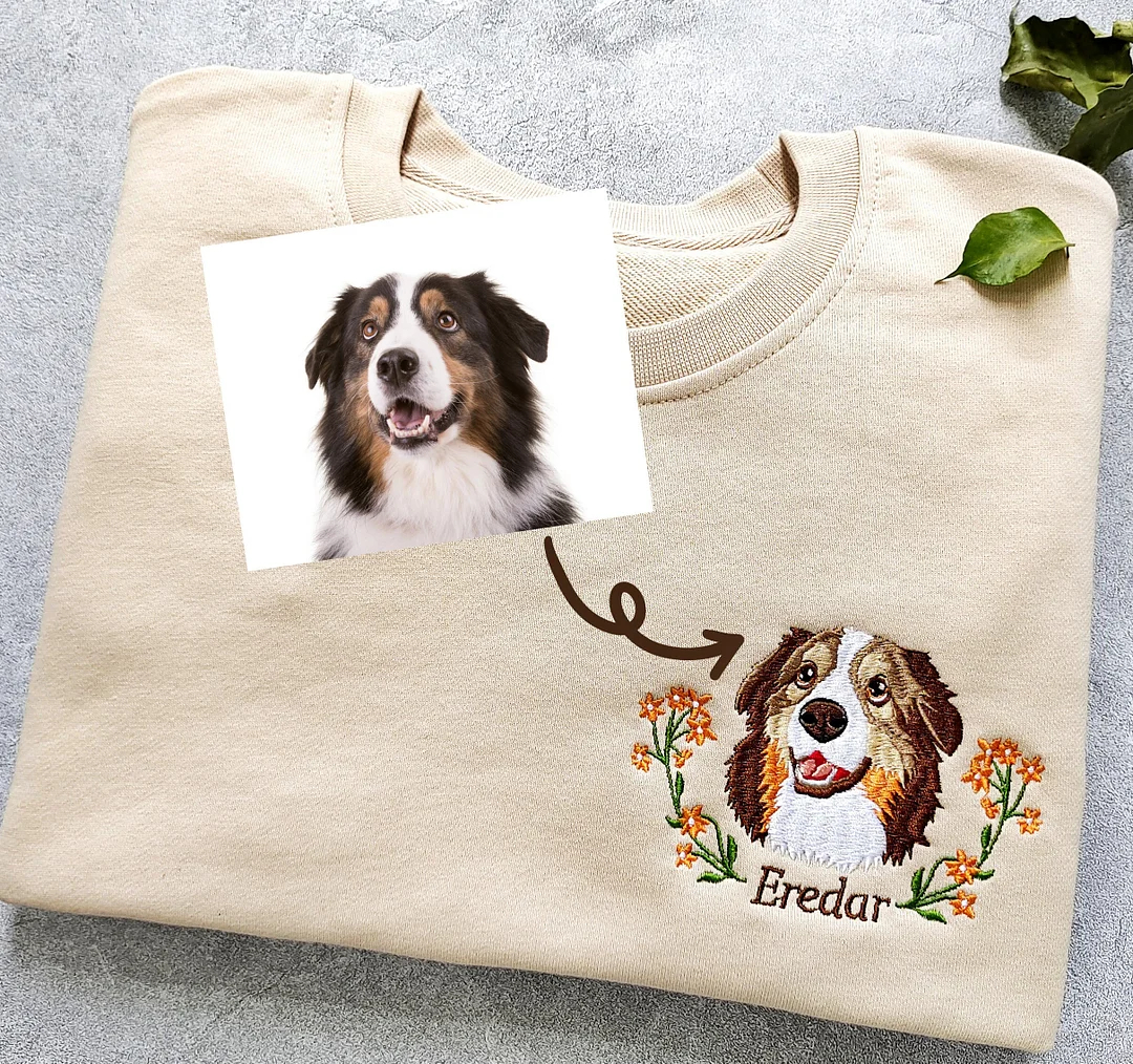 Custom Dog Hoodie Embroidered Dog Name