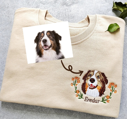 Custom Dog Hoodie Embroidered Dog Name