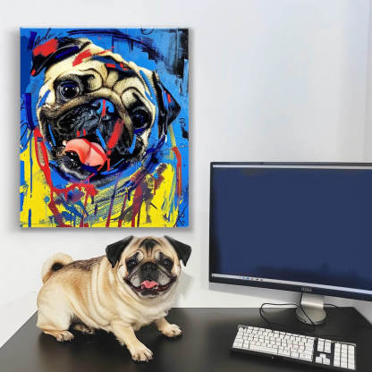 Graffiti Blue Funk Canvas-Artloverhouse