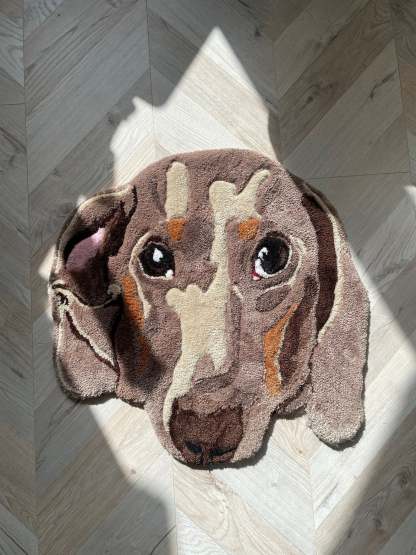 Custom Pet Rug - Tufted Rug - Personalised Pet Dog Portrait Rug