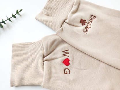 Custom Embroidered Pets Hoodie,Personalised one-line Pet Sweatshirt-Artloverhouse