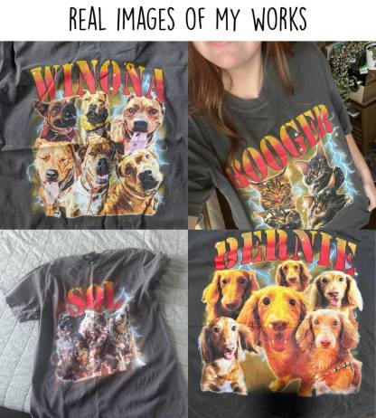 Custom Photo Vintage Tee For Pet Lover-Artloverhouse