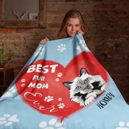 Personalized Best Cat Dog Dad Mom Soft Blanket
