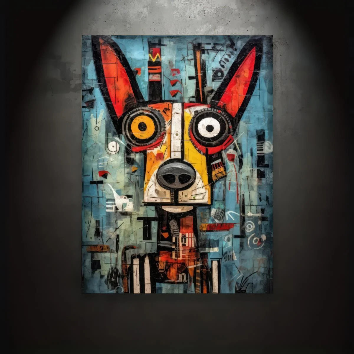 Abstract Cartoon Custom Pet Portrait Canvas-Artloverhouse