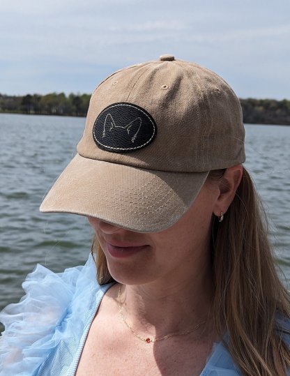 Custom Dog Ear or Cat Ear Outlines Engraved Patch Baseball Hat