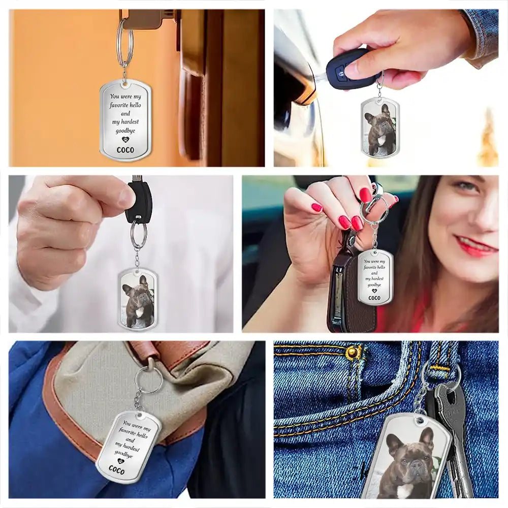Custom Photo Memorial When Tomorrow Starts - Personalized Aluminum Keychain-Artloverhouse