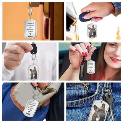 Custom Photo Memorial When Tomorrow Starts - Personalized Aluminum Keychain-Artloverhouse