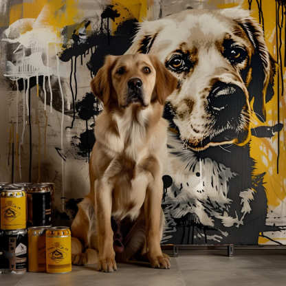 Graffiti Black White Ink Dots-Artloverhouse