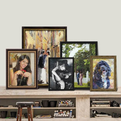 Oil painting commission, Custom oil portrait, Custom dog oil painting-Artloverhouse