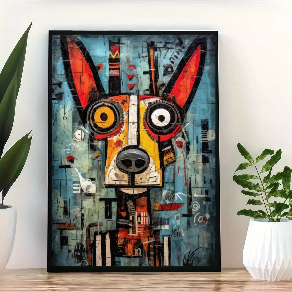 Abstract Cartoon Custom Pet Portrait Canvas-Artloverhouse