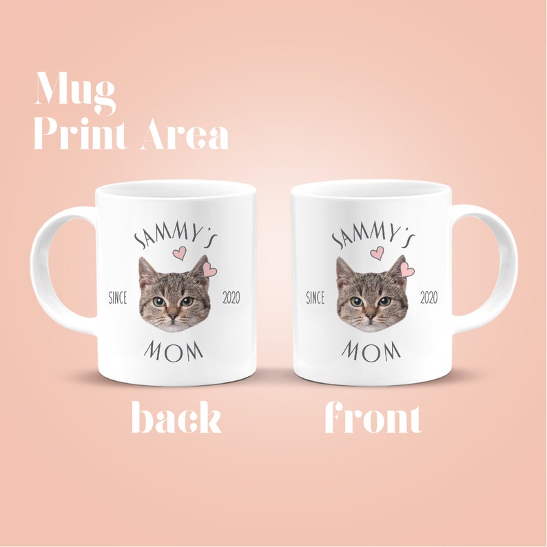 Custom Pet Mug, Using Pet Photo & Name, Double Printed Custom Dog, Cat, Coffee Mug