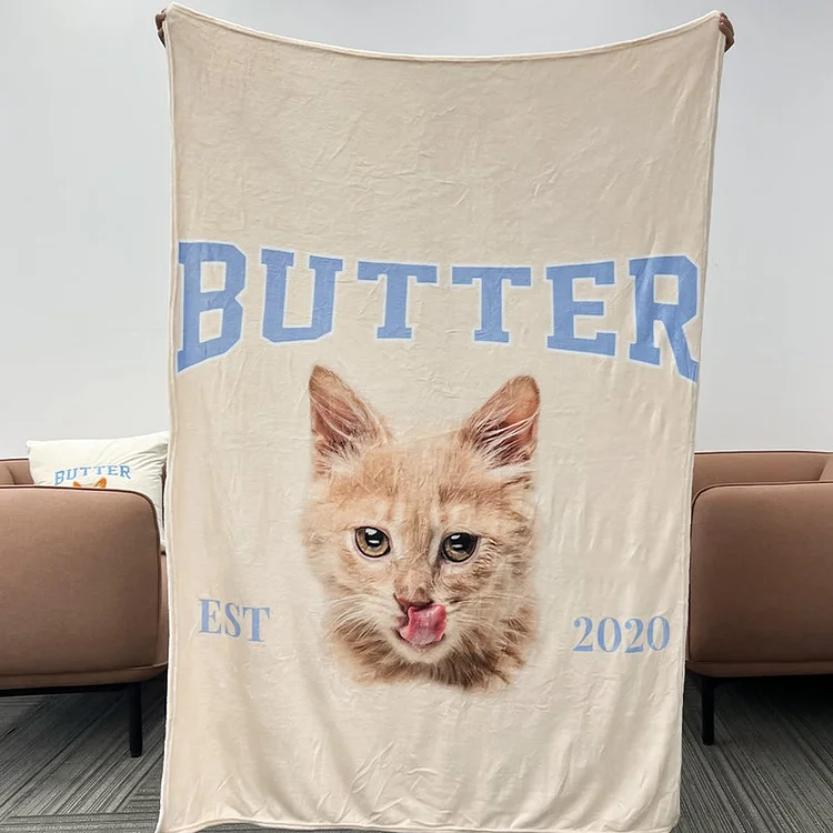 Custom Pet Portrait Blanket