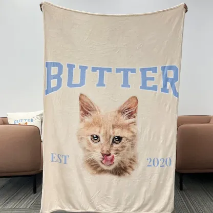 Custom Pet Portrait Blanket