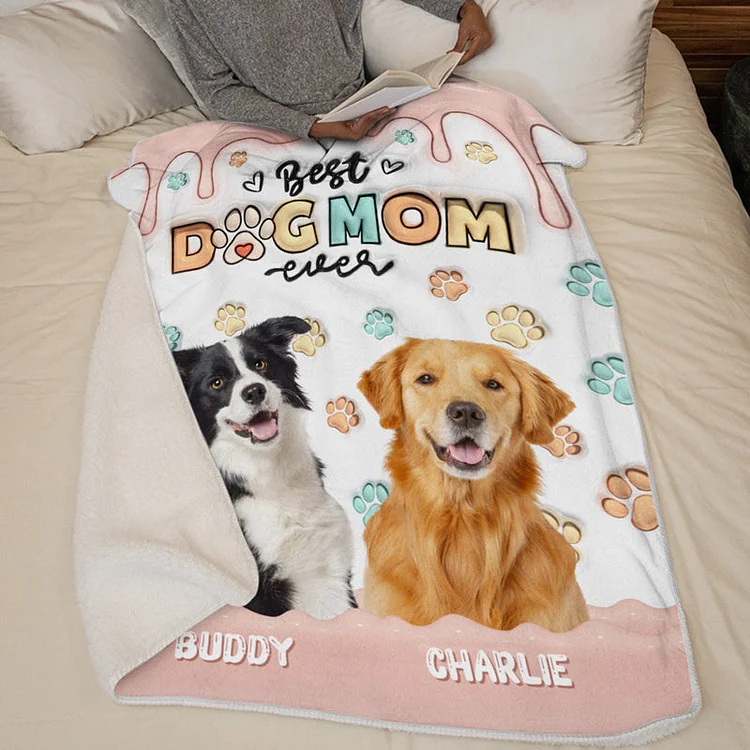 Custom Photo When I Needed A Hand, I Found A Paw - Dog & Cat Personalized Custom 3D Inflated Effect Printed Blanket