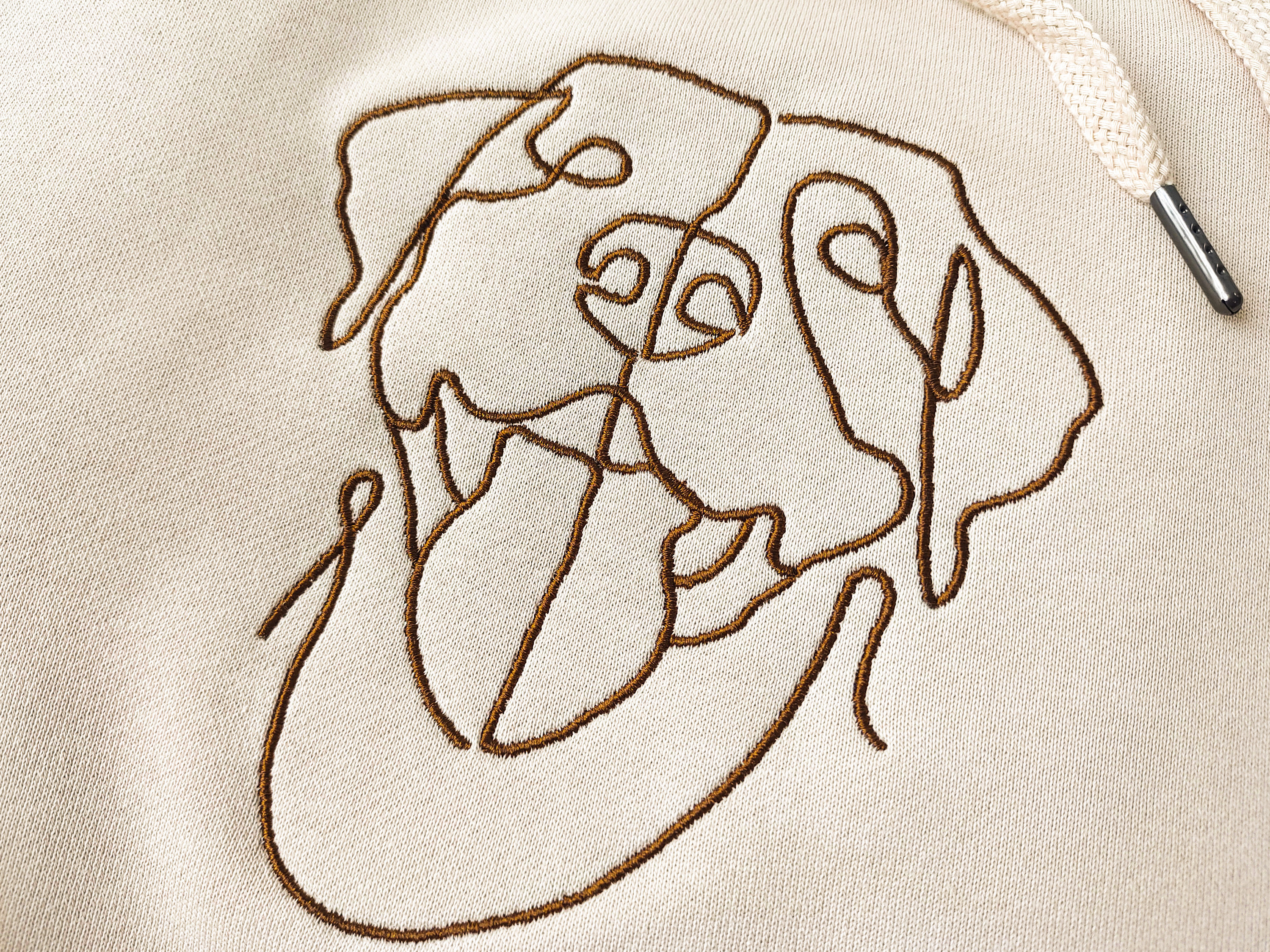 Custom Embroidered Pets Hoodie,Personalised one-line Pet Sweatshirt-Artloverhouse