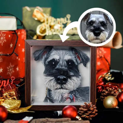 Custom 3D Glass Painting Pet Painting Cat/Dog Portrait Art-Artloverhouse