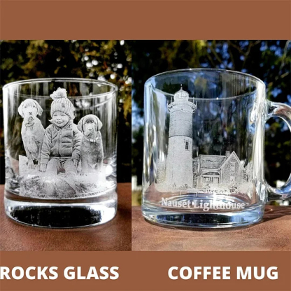 Custom Picture Rocks glass personalized whiskey glass-Artloverhouse