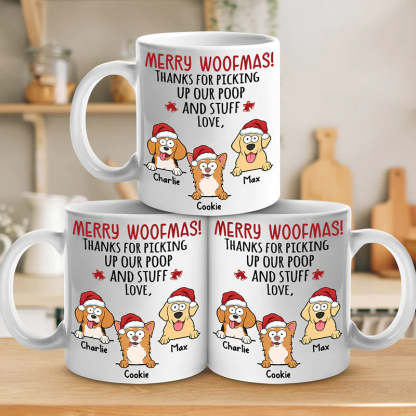 Thanks For Picking Up Our Poop Custom Pet Portrait Mug