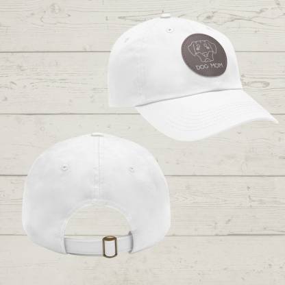 Personalized Dog Hat Custom Patch Pet Hat, Leather Patch Hat