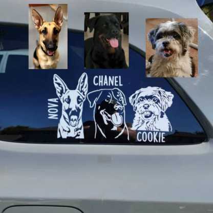 Custom pet portrait decal, dog decal, dog car decal, cat decal, pet memorial decal, custom decal, personalized decal, gift for pet lover-Artloverhouse