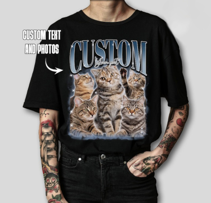 Paw-some Style, Tail-Wagging Fun! - Custom Printing Vintage Hip Hop Vintage Pet Sweatshirt