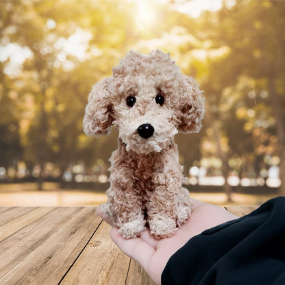 Waiting At The Door 2 - Custom Crochet Doll of a Loyal Pup