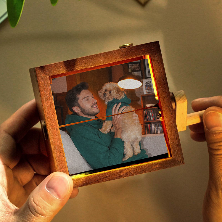 📽️ Custom Photos Hand-Crank Flipbook Box – Capture Your Furry Memories in Motion 🐾