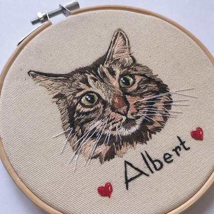 Personalized Embroidery Hoops – Custom Pet Photos for Pet Lovers