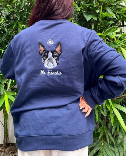 Personalized Embroidered Hoodie Custom Head Cute Gift for Animal Lovers