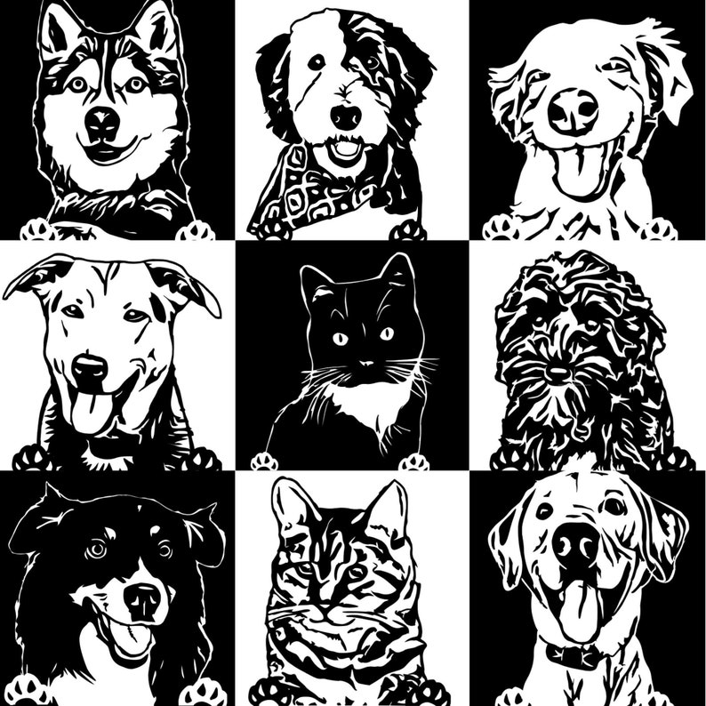 Custom Pet Vinyl Decal From Photo, Laptop Dog Sticker, Cat Car Window Decal, Wall Decal, Personalized Pet Decal Vinyl, Pet Lover Gift