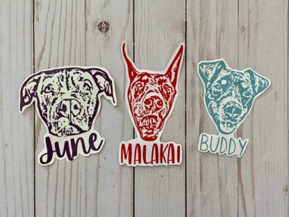 Custom Pet Portrait Decal 