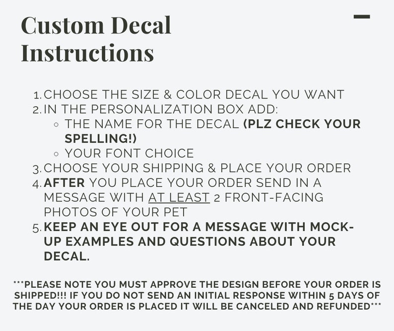 Custom Pet Portrait Decal 