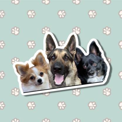 Custom Dog Car Decal From Photo Vinyl Waterproof Removable Outdoor 
