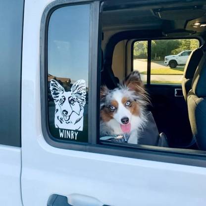 Custom Dog Car Decal Personalized Gift for Dog Lover Pet Portrait Decal