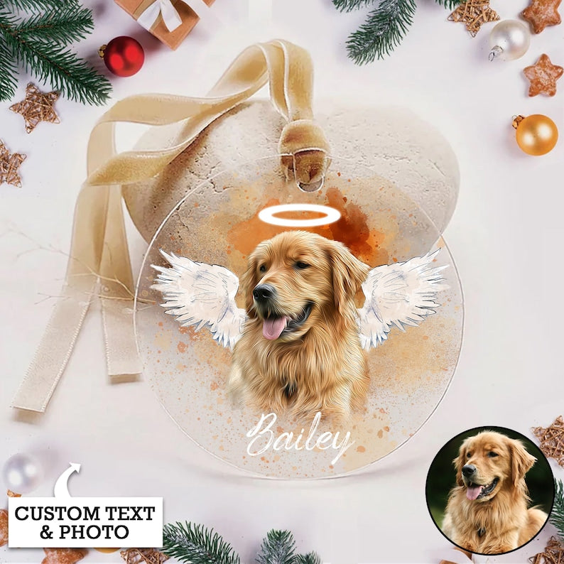 Personalized Pet Memorial Photo Acrylic Ornament