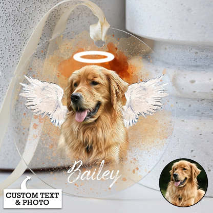 Personalized Pet Memorial Photo Acrylic Ornament