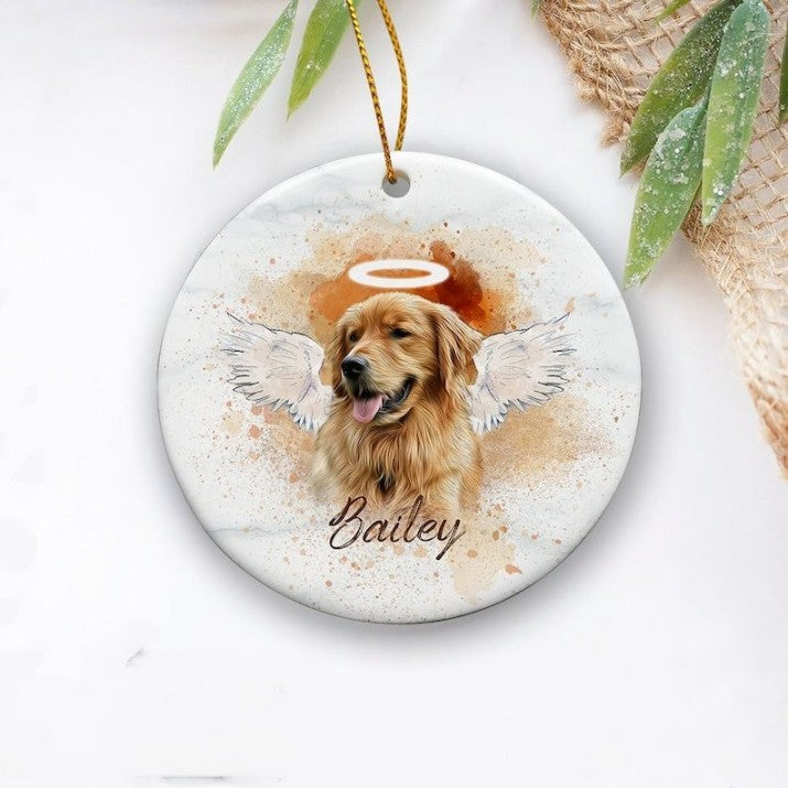 Personalized Pet Memorial Photo Ornament Pet Loss Gifts Christmas Dog Memorial Ornament